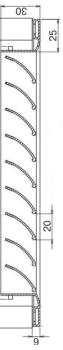 Lüftungsgitter 200 x 100 mm weiss Strangprofil incl. Dichtung, Edelstahlschrauben, Dübel, Insektenschutz